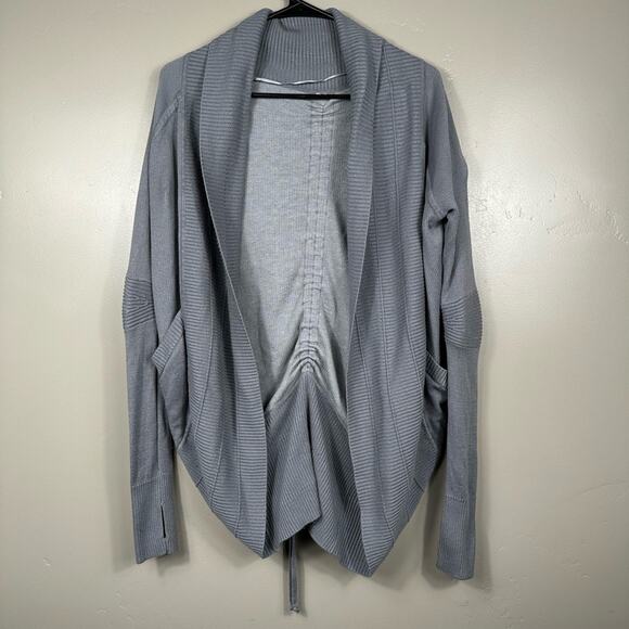 lululemon athletica Sweaters - Lululemon Transformation Wrap Fossil / White